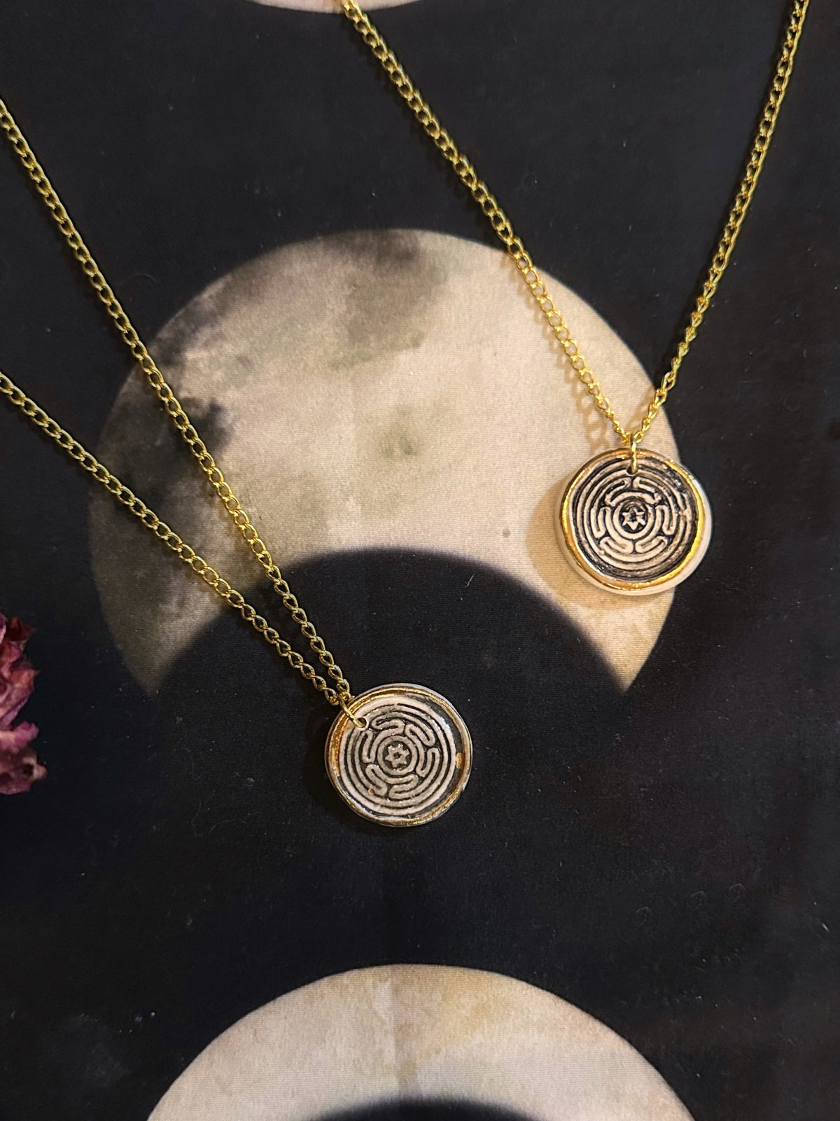 Strophalos of Hecate Wheel Porcelain Talisman - Necklace | Jewelry | Wiccan Center