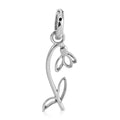January Garnet Birthstone Charm - Flower (Snowdrop) (Rewards Store) | Charm | Wiccan Center