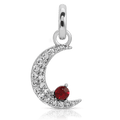 July Ruby Birthstone Charm - Moon | Charm | Wiccan Center