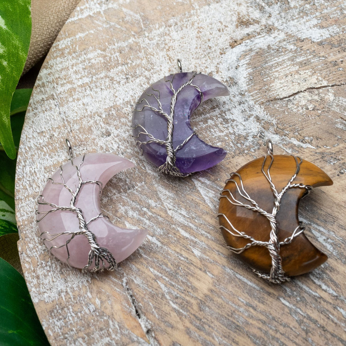 Wire Wrapped Moon Pendant | | Wiccan Center