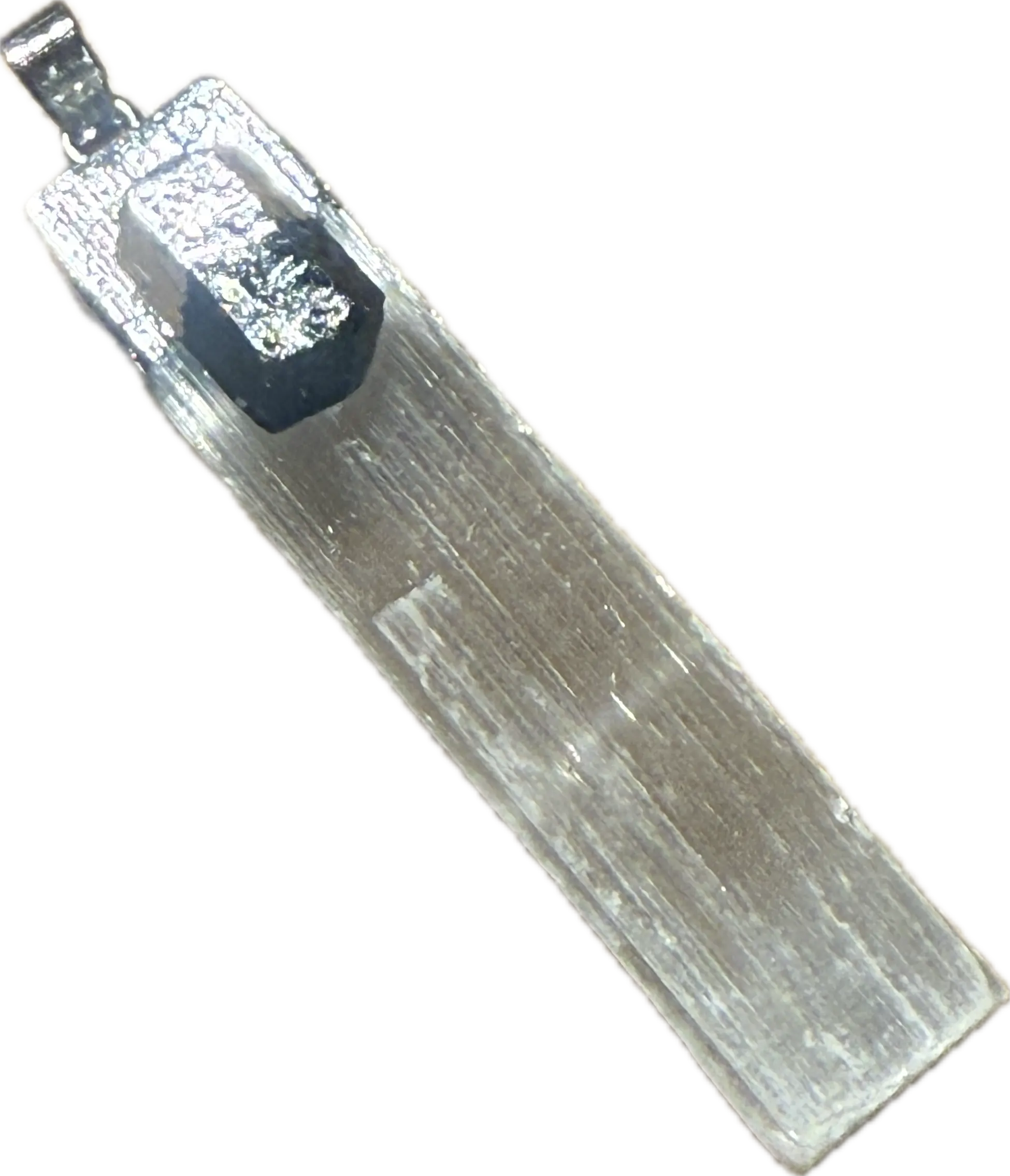 Selenite Pendant with Tourmaline Activator | Chains and Necklaces | Wiccan Center