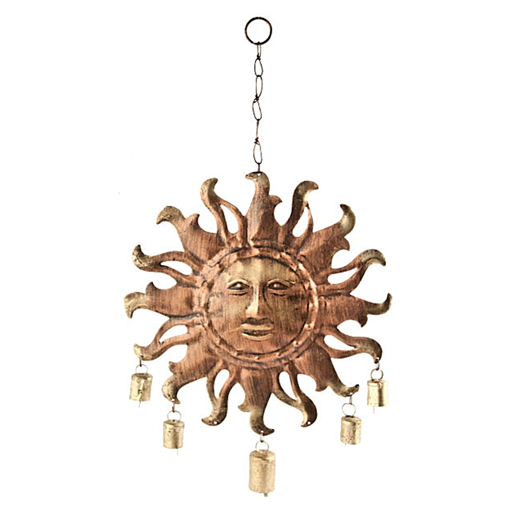 Sun Face Wind Chime | Hanging Bells | Wiccan Center