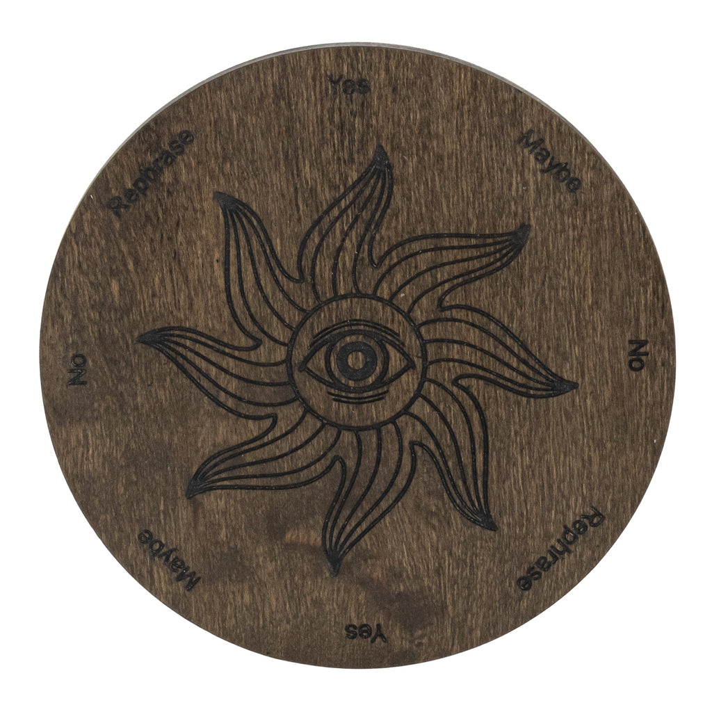 Wooden Sun Pendulum Board | Religious Items | Wiccan Center