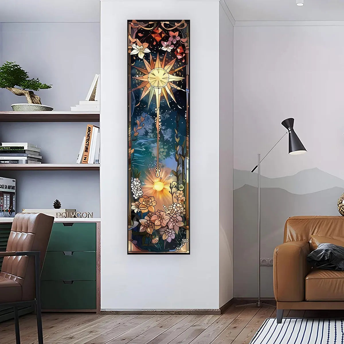 Witchy Sun & Moon Banner Tapestry | home decor | Wiccan Center