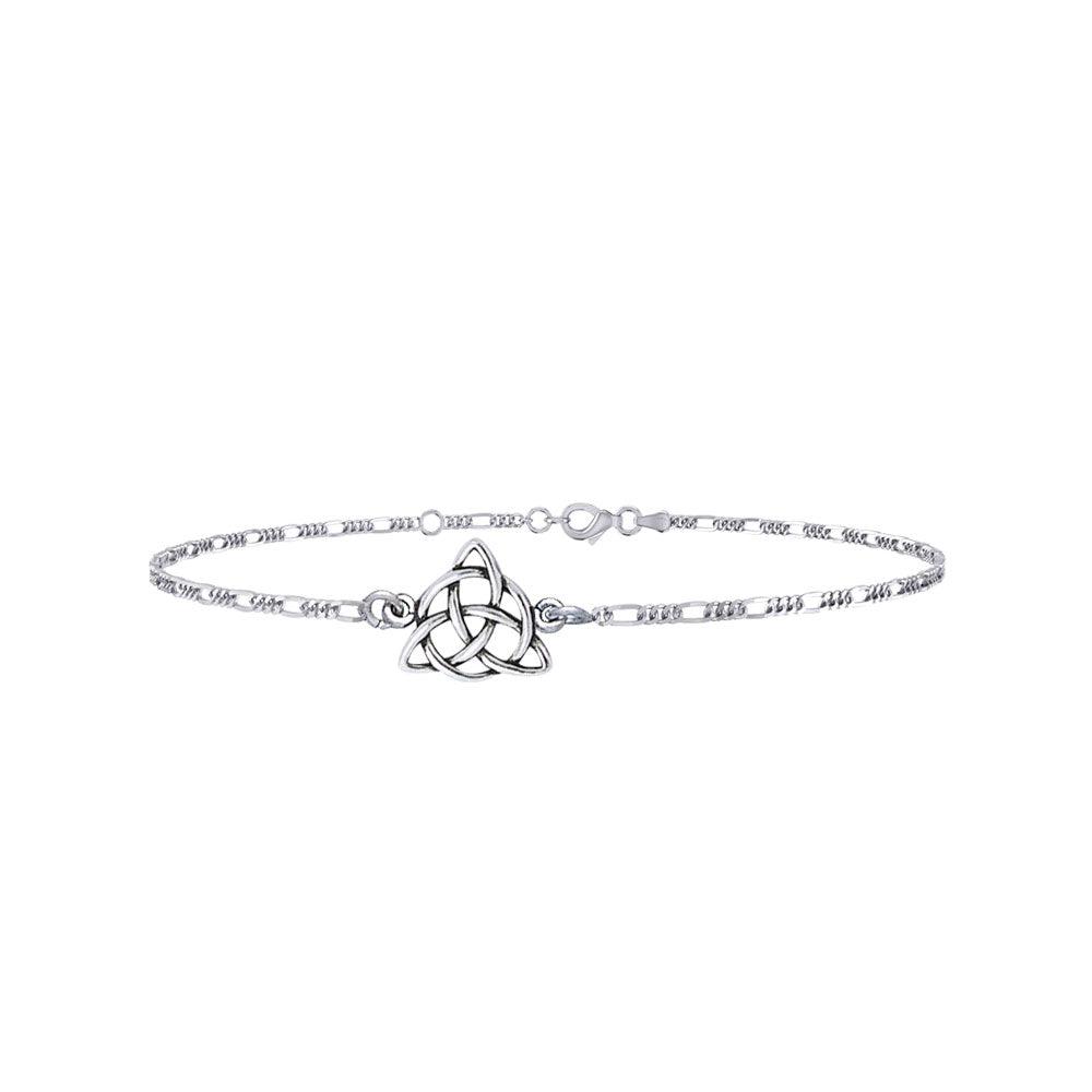 Celtic Trinity Knot Sterling Silver Anklet TAL036