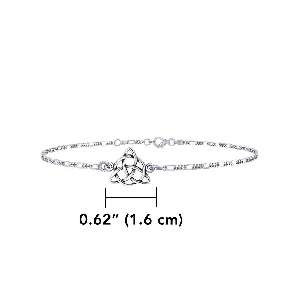 Celtic Trinity Knot Sterling Silver Anklet TAL036