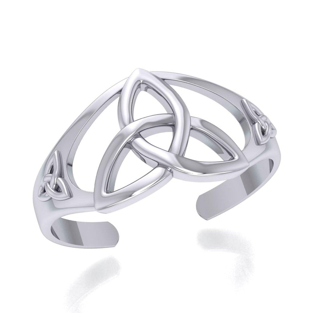 Celtic Triquetra Knot Silver Bracelet TBA004 Elegant Trinity Knot Jewelry Past Present Future And Spiritual Symbolism