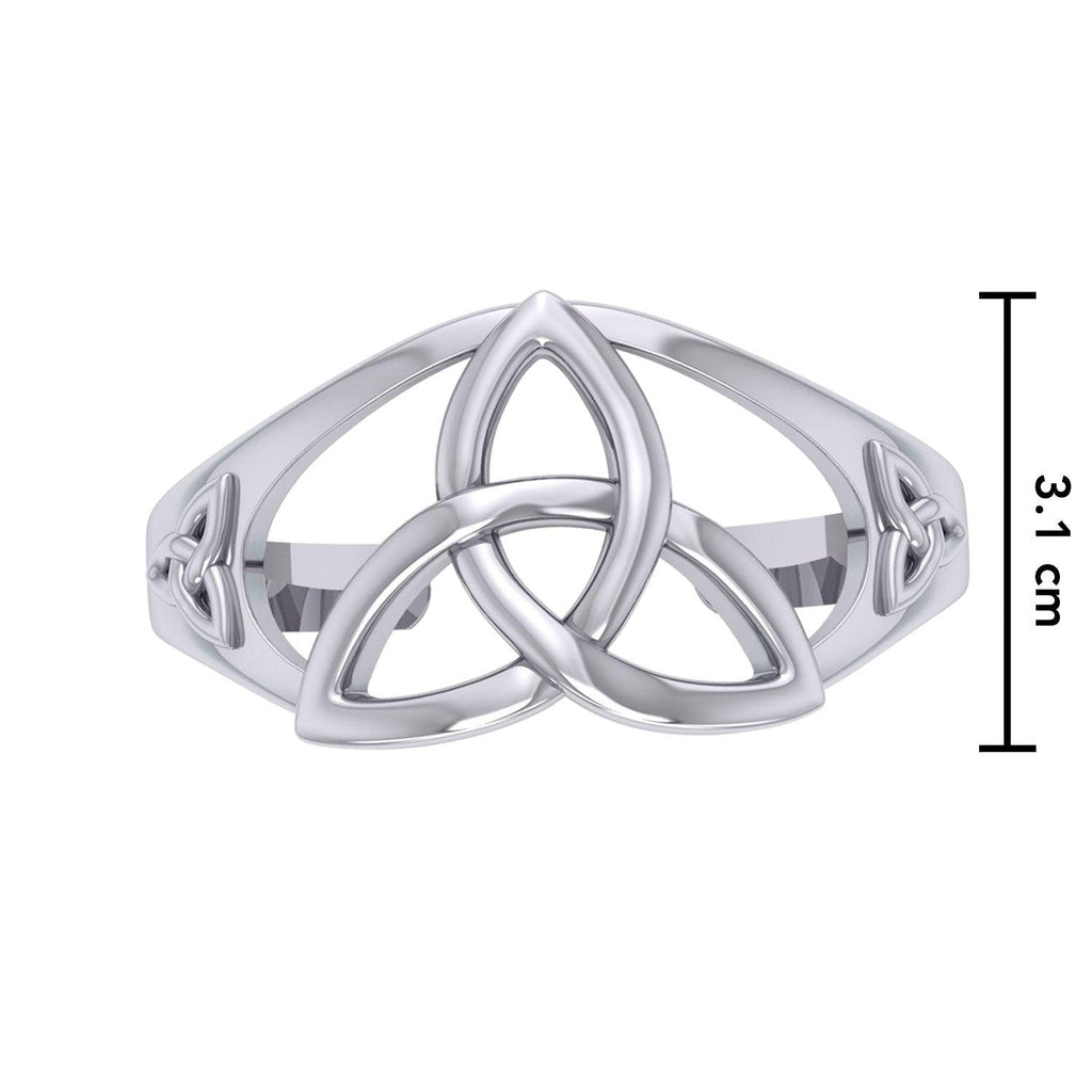 Celtic Triquetra Knot Silver Bracelet TBA004 Elegant Trinity Knot Jewelry Past Present Future And Spiritual Symbolism