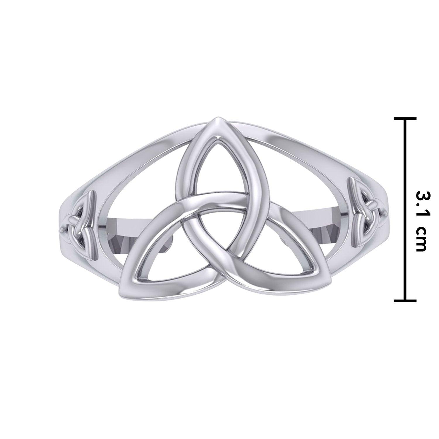 Celtic Triquetra Knot Silver Bracelet TBA004 Elegant Trinity Knot Jewelry Past Present Future And Spiritual Symbolism