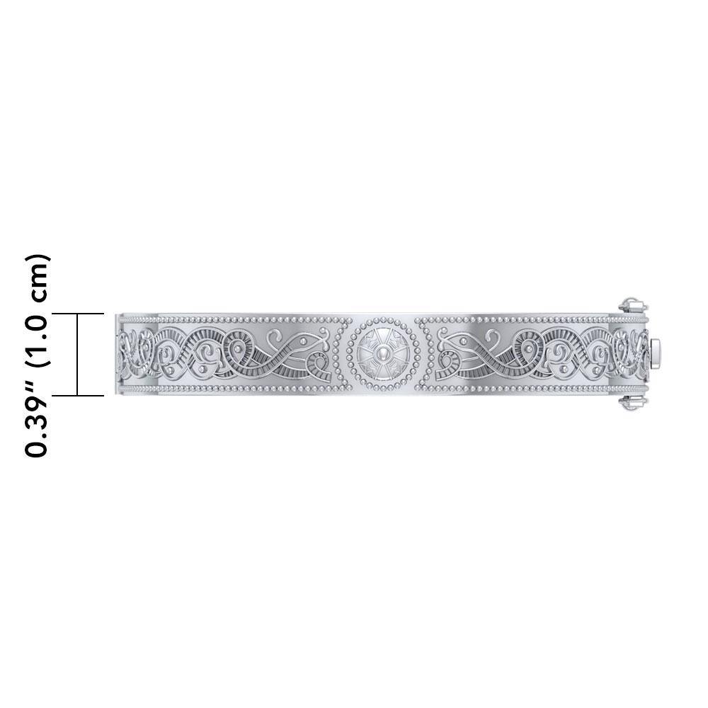Small Sterling Silver Celtic Bangle with open lock TBA212