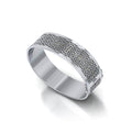 Large Silver Solid Sterling Celtic Knot Bangle With Open Lock TBA213 Handcrafted Elegance For Timeless Celtic Style