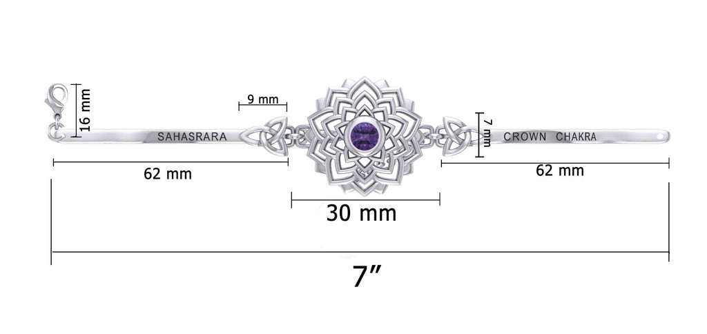 Crown Chakra with Celtic Trinity Silver Bracelet  TBA285