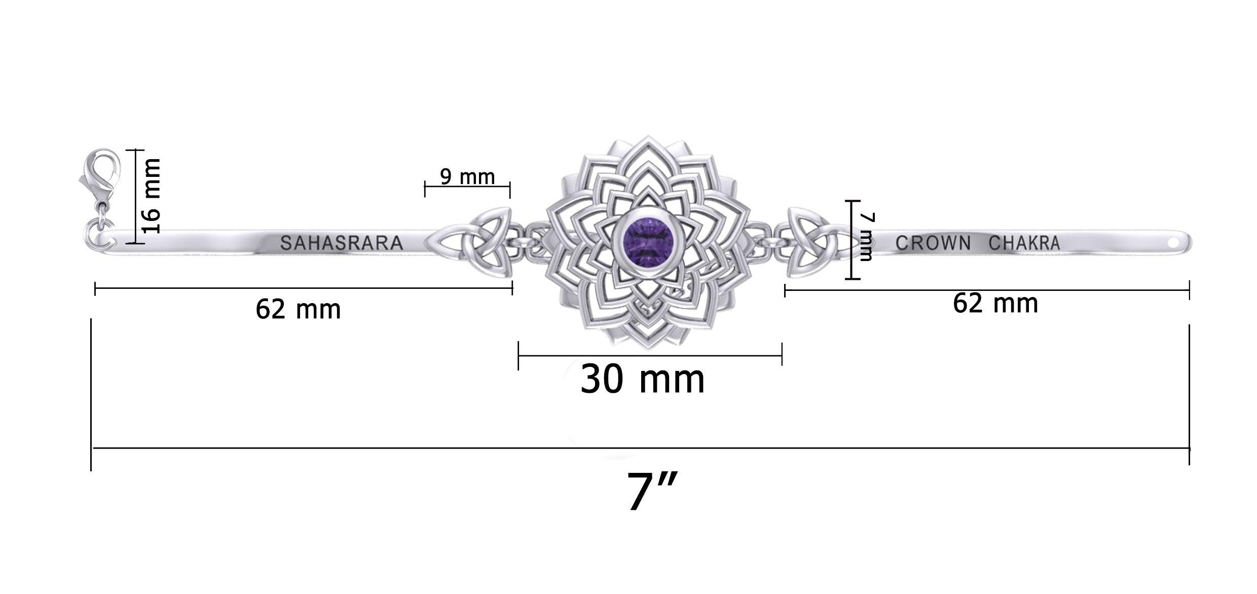 Crown Chakra with Celtic Trinity Silver Bracelet  TBA285