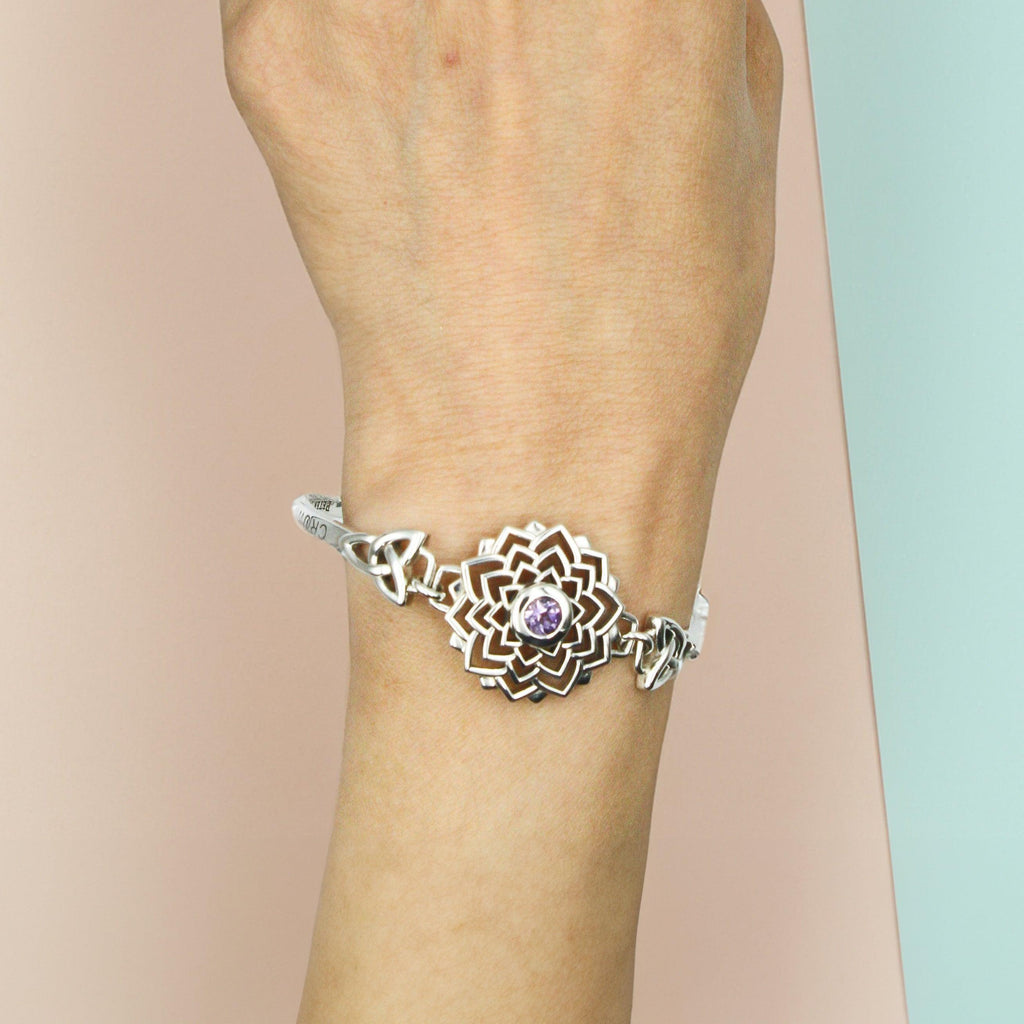 Crown Chakra with Celtic Trinity Silver Bracelet  TBA285