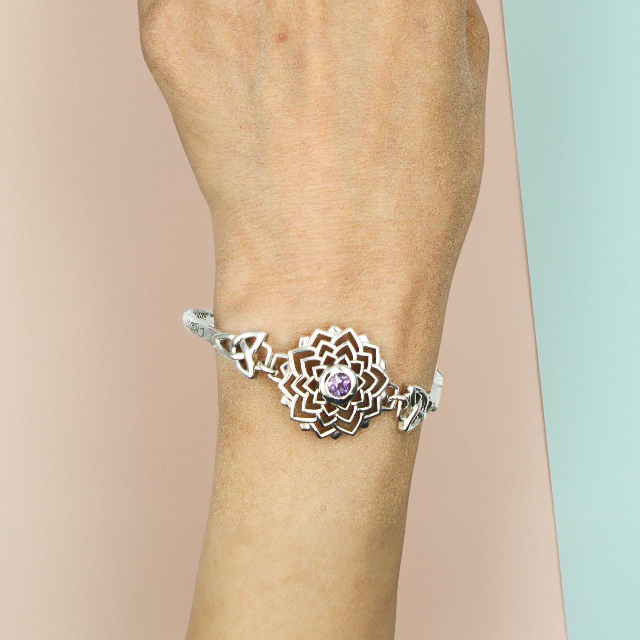 Crown Chakra with Celtic Trinity Silver Bracelet  TBA285