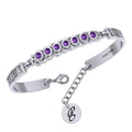 Celtic Sterling Silver Bracelet with Chakra Gemstones and Astrology Symbols TBA286
