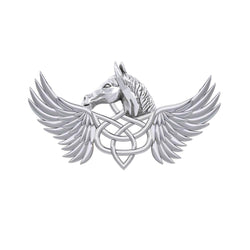 The Celtic Pegasus Sterling Silver Brooch TBC165 | Brooch | Wiccan Center