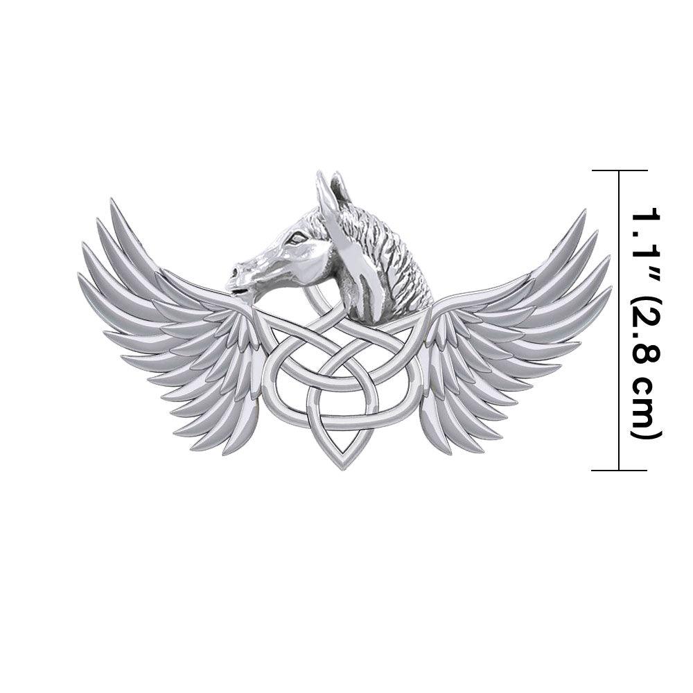 The Celtic Pegasus Sterling  Silver Brooch TBC165