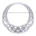 Celtic Claddagh Heritage: Sterling Silver Brooch by Peter Stone Jewelry - Traditional Irish Symbolism TBC168