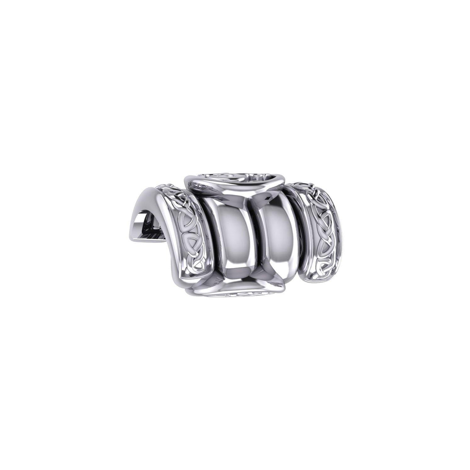 Om Symbol with Celtic Accented Silver Bead TBD364