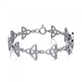 Celtic Triquetra Knot Sterling Silver Bracelet TBG065