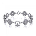 Celtic Knotwork & Claddagh Sterling Silver Bracelet TBG243