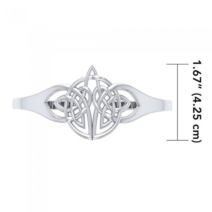 Celtic Knotwork Sterling Silver Cuff Bracelet TBG398