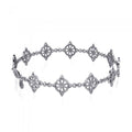 A charm in four folds ~ Celtic Four-Point Sterling Silver Bracelet TBG579