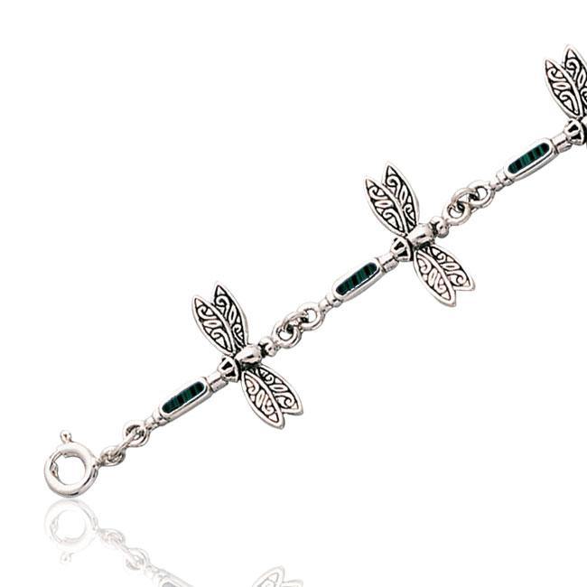 Dragonfly Link Sterling Silver Bracelet TBG704