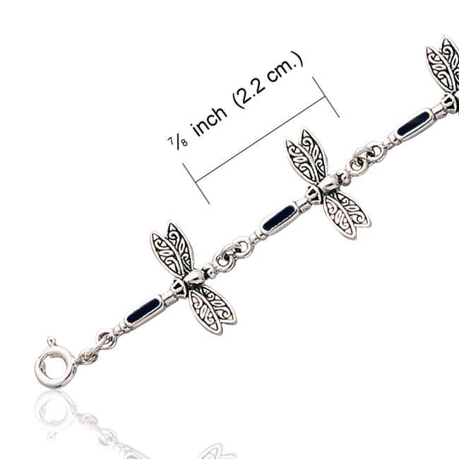 Dragonfly Link Sterling Silver Bracelet TBG704