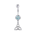 Celtic Triquetra Knot Sterling Silver Body Jewelry TBJ011