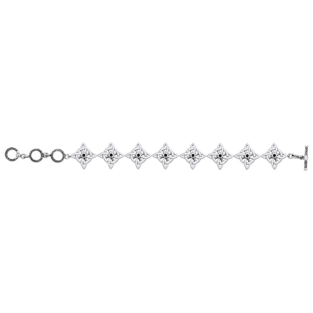 Danu Celtic Knot Link Sterling Silver Bracelet TBL117