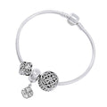 Celtic Knot Sterling Silver Bead Bracelet With Classic Knot Design TBL347 Jewelry Gift For Her