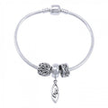 Celtic Knots Sterling Silver Bead Bracelet TBL353 Delicate Irish Jewelry Gift For Her