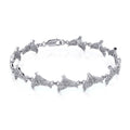 Celtic Whale Tail Sterling Silver Link Bracelet TBL397