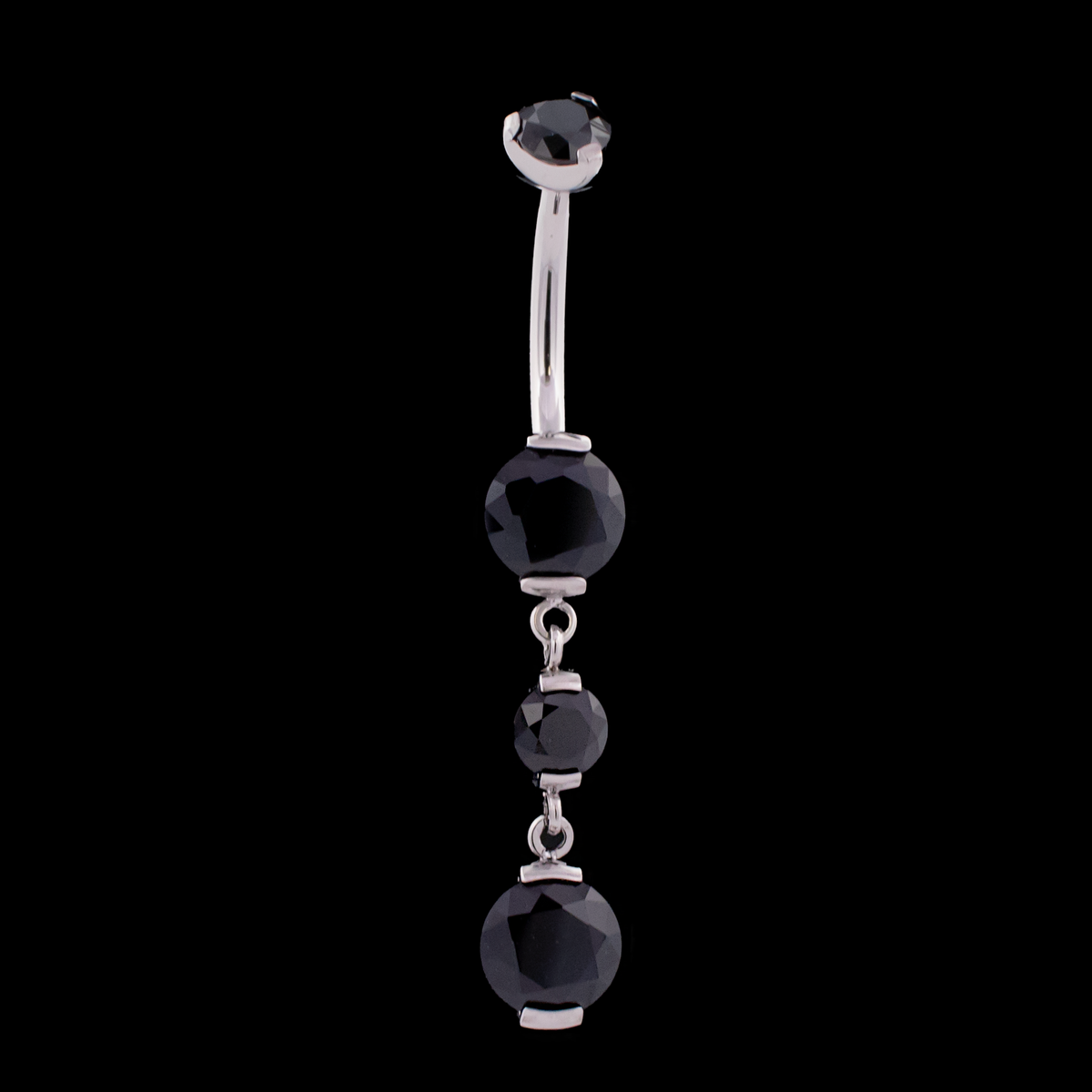 Premium Zirconia Dangling Navel Ring | Internally Threaded Navel Rings | Wiccan Center