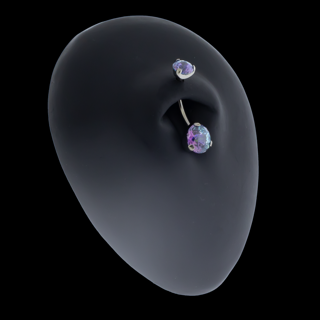 Prong Set Rosebush Gem Navel Ring | Body Jewelry | Wiccan Center