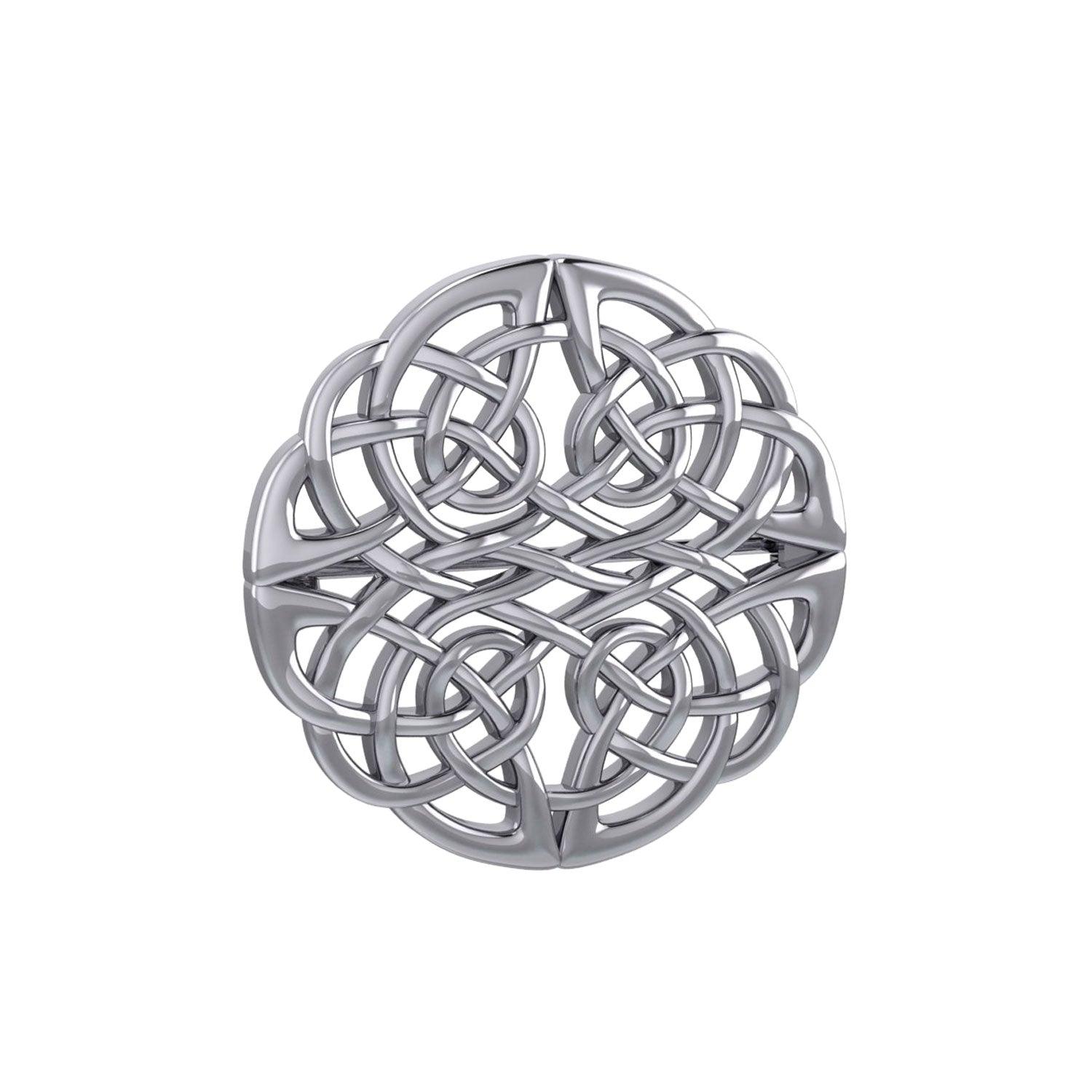 Celtic Knotwork Sterling Silver Brooch TBR008