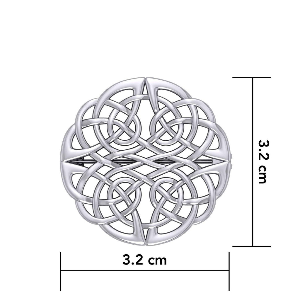 Celtic Knotwork Sterling Silver Brooch TBR008