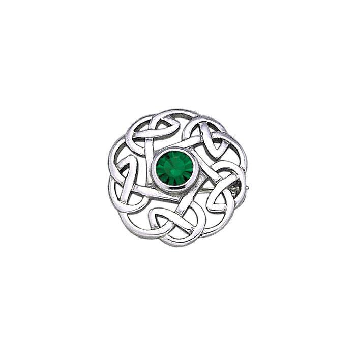Celtic Knotwork Sterling Silver Brooch TBR185