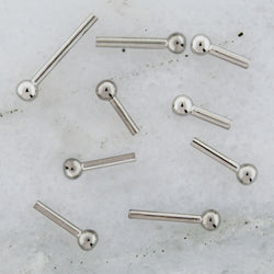 18G Steel Straight Barbell Post w/ Fixed Ball (Internal) | Body Jewelry | Wiccan Center