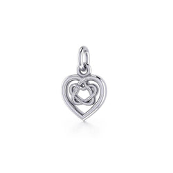 Celtic Knotwork Heart Silver Charm TC1064 | Charm | Wiccan Center