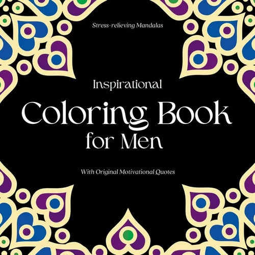 Inspirational Coloring Book for Men: With original motivational quotes - Paperback | Books | Wiccan Center