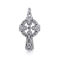 Celtic Knotwork Cross Sterling Silver Charm TC558