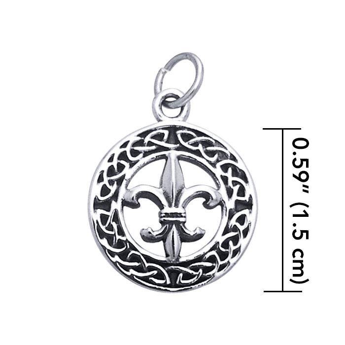 Celtic Fleur De Lis Sterling Silver Charm TCM030