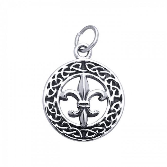 Celtic Fleur De Lis Sterling Silver Charm TCM030