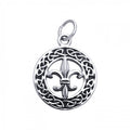 Celtic Fleur De Lis Sterling Silver Charm TCM030