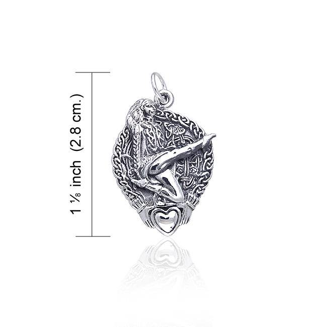 Celtic Knotwork Claddagh Irish Dancer Silver Charm TCM036