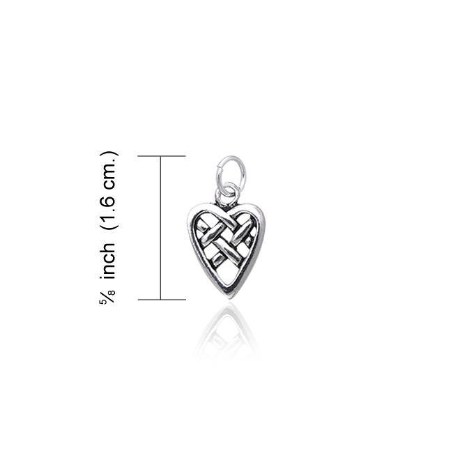 Celtic Knotwork Heart Silver Charm TCM047