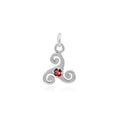 Silver Celtic Triskele Birthstone Charm TCM271
